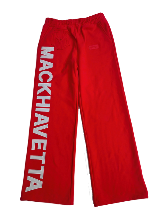 MACKHIAVETTA TRADEMARK SWEATPANTS RED